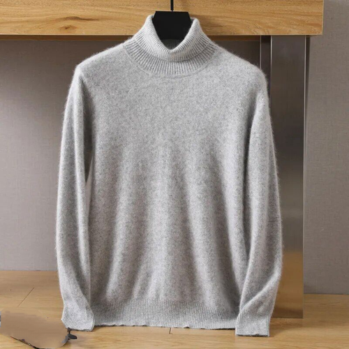 Maglione girocollo uomo puro visone cashmere maniche lunghe casual - Foto 32 di 36
