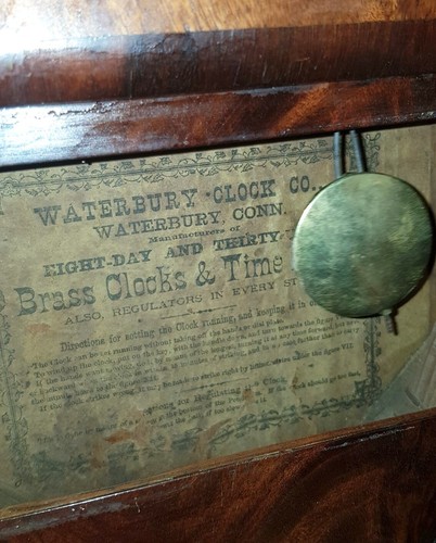 Antique Wall Clock Waterbury USA - 1880s - Picture 8 of 9