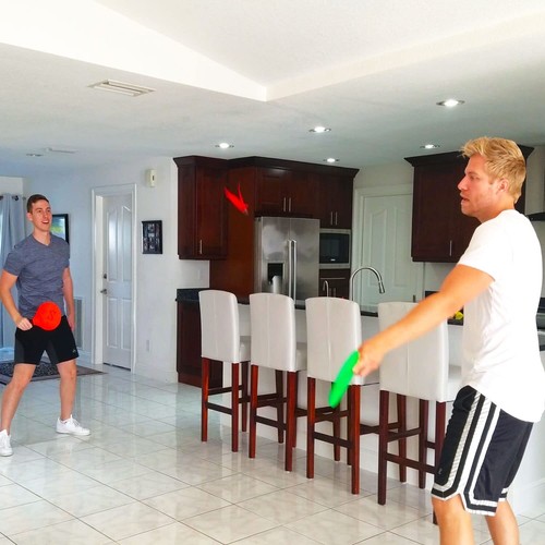 Variety Paddle Ball Game - Racquetball Set Wooden Beach Racket Games for Kids... - Picture 3 of 6