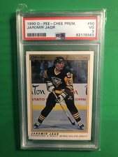 1990 O-Pee-Chee OPC Premier Hockey #50 Jaromir Jagr RC Rookie HOF PSA THREE!!!!!