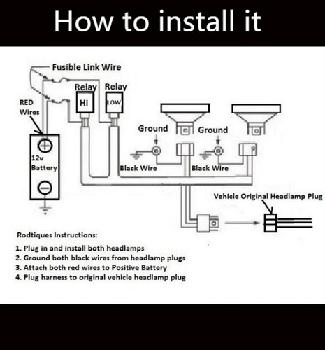 HID Kit Relay Wire Harness 9012 Head Light Low Beam Connector Ceramic Socket - Picture 4 of 7