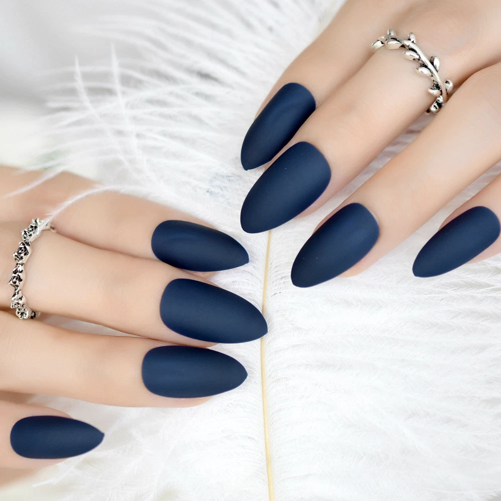 Navy on sale blue nails