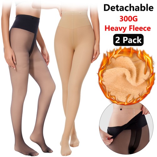 Women Thermal Lined Translucent Pantyhose Winter Warm Fleece Tights Stockings US - Picture 31 of 63