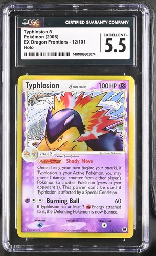 Pokémon Typhlosion δ #12/101 inglese CGC 5.5 - Foto 1 di 2