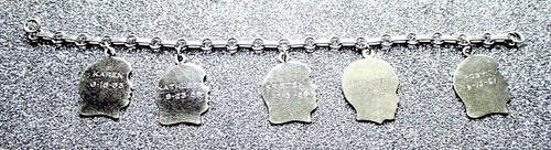 VINTAGE 1960'S STERLING SIVER 'GRANDMA CHARM BRACELET" BY LB CO. - Picture 1 of 4