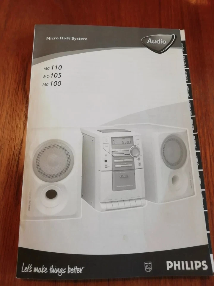 Philips Micro Hi-Fi System MC-110 CD-Wiedergabe, Kassettenbetrieb, Radiosender - Bild 4 von 4