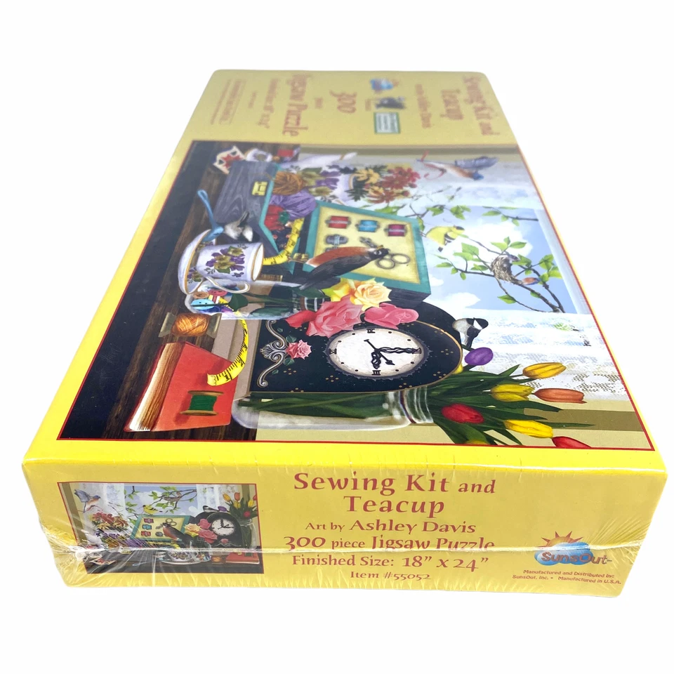 NUEVO Sunsout 300 Piezas Rompecabezas Kit de Costura y Taza de Té - Ashely Davis 18" x 24" Foto 3 de 4