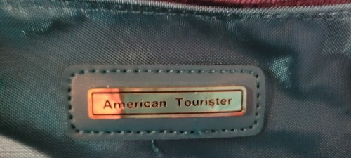 Vintage American Tourister Carry On Duffle Bag Weekender Teal Pink very nice - Picture 3 of 14