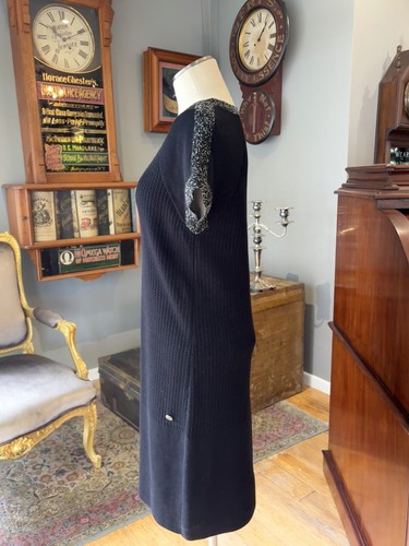 Vintage CHANEL P43319K04446 One-piece Dress size 40, Navy - Picture 3 of 7