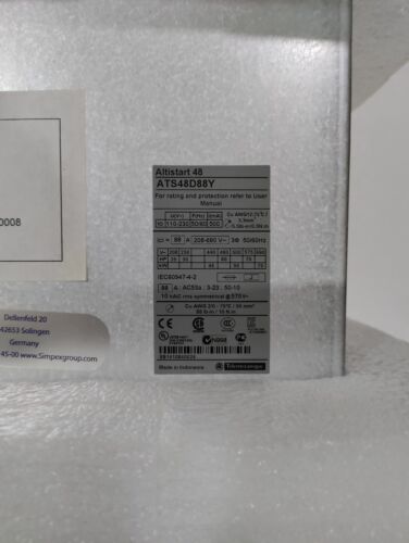*New in box* Schneider Electric ATS48D88Y Altistart 48 Soft Start - Picture 2 of 5