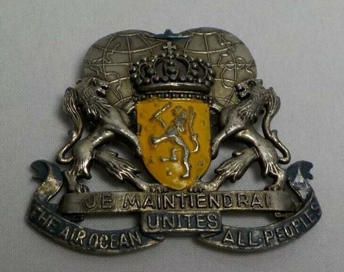 VTG Je Maintiendrai COAT OF ARMS BADGE PIN Netherlands Military THE AIR OCEAN - 第 1/8 張圖片