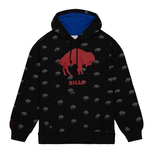 Buffalo Bills NFL Mitchell & Ness Men's AOP Fleece Hoodie - Picture 1 of 4