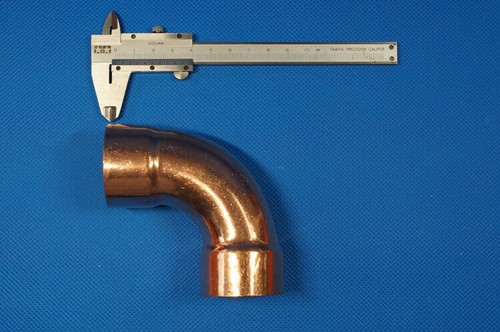 HVAC Copper Fitting CxC 90° Elbow-long 1-1/2" Flaring ID 38.1mm - Picture 2 of 4