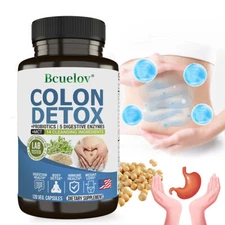Colon Detox - Gut and Colon Support | Probiotics + Digestive Enzymes | Non-Gmo