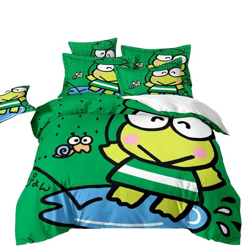Cartoon Frog and Snail Comforter Set Queen Size Cute Fun and Soft 3 Piece Bed... - Picture 4 of 6
