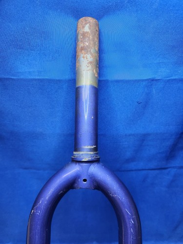 NOS Vintage 90s Direct Drive Tange Blue Fork 1 1/8" Threadless 120mm Chromoly - Picture 2 of 9