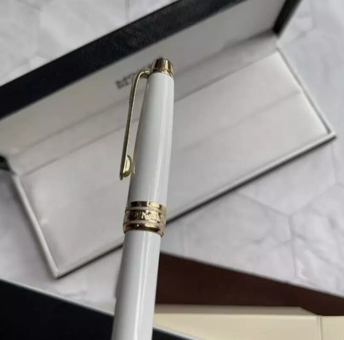 Nuova penna roller Montblanc Meisterstuck M163 rivestita in oro bianco - Foto 3 di 4