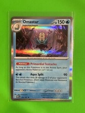 Omastar - 139/165 - Holo Rare - Reverse Holo NM, English Pokemon Scarlet & Viole