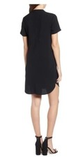 All In Favor Hailey Crepe Shift Mini Dress Business Casual In Black Size XS NWT