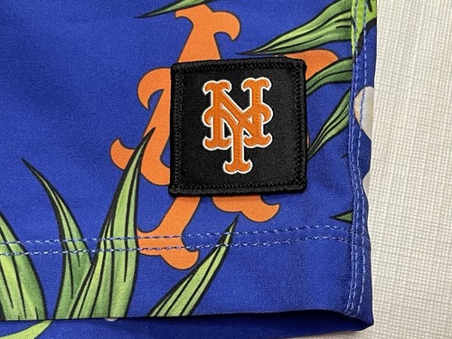 NUEVO CON ETIQUETAS Para Hombre Hurley x '47 Marca Nueva York Mets Cañón Trópicos Nadar Corto Pequeño - Imagen 3 de 12