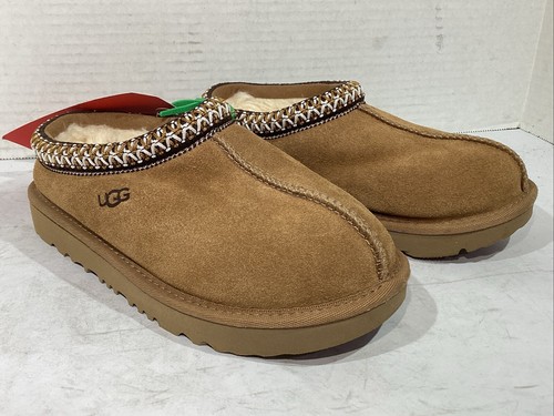 UGG Youth Size 13 EU 31 Chestnut Tasman II Lined Slippers House Shoes AJ-659 - Picture 1 of 9