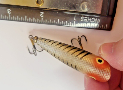 Vintage Heddon Tiny Chugger Topwater Popping Bait Fishing Lure VG - Picture 4 of 4