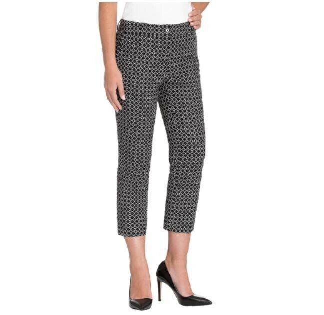 Hilary Radley Slim Leg Ponte Capri Pants Stretch Cropped 2-14 Size  16