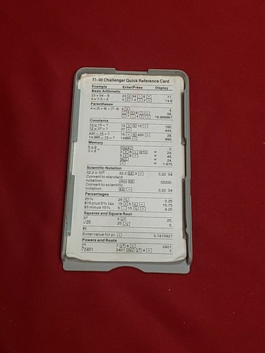 VTG Texas Instruments TI-30 Challenger Solar Calculator Gray Assembled in Italy - Picture 4 of 5