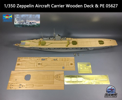 Trumpeter 1/350 DKM Graf Zeppelin Aircraft Carrier Wooden Deck Upgrade Set 05627 - Picture 1 of 11
