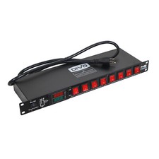 Rack Mount LED Power Distributor 8 Outlets/switches Off/On USB Charging port