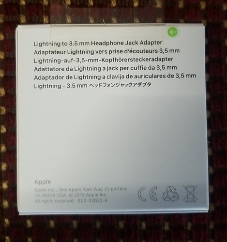 Apple Lightning to 3.5 mm Headphone Jack Adapter Original OEM iPhone 8+ X 11 12 - 第 4/5 張圖片