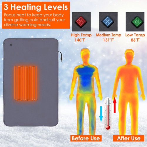 Heated Throw Blanket Electric Blanket Shawl with 10000mAh Portable Battery Pack - Picture 8 of 19
