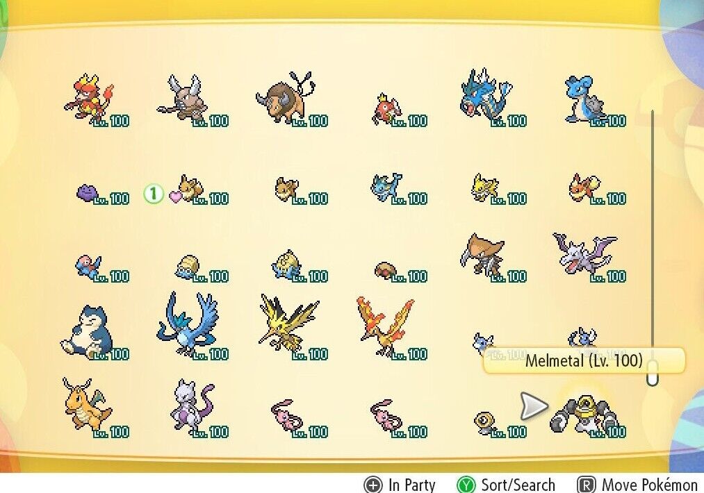 Pokémon Let's Go Pikachu/Let's Go Eevee - Kanto Pokédex