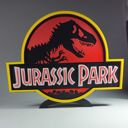 Jurassic Park 3D printed Logo Stand | Adventure Shelf Display | Collectible - Picture 3 of 6
