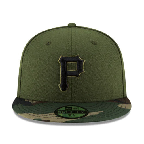 New era Pittsburgh Pirates 5950 Alt 3 Fitted Hat Kids Youth Camouflage Boys Cap - Picture 4 of 7