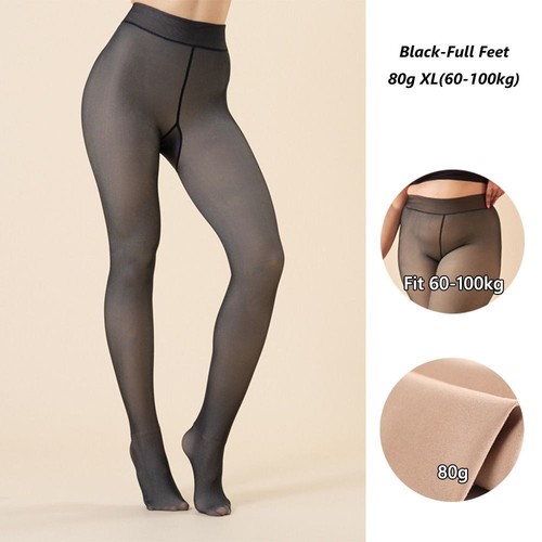 Thick Fleece Lined Tights Skin Colored Warm Pantyhose for Women - Picture 14 of 20