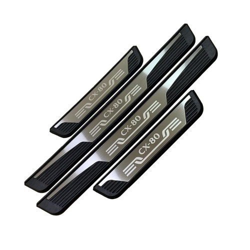 For 2025 Mazda CX-80 Accessories Door Sill Protector Scuff Plate Guard Sticker - Picture 11 of 15