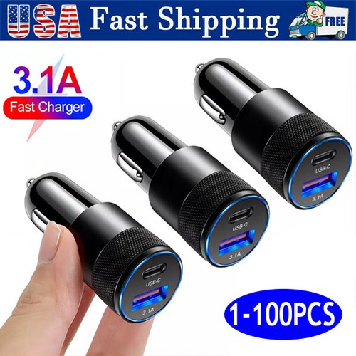 Dual USB PD Type-C Car Charger 30W Fast Adapter For iPhone 14 13 11 Pro Max lot - Picture 8 of 9