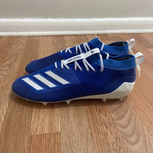 Mens Adidas Adizero Football Cleats Blue White F36588 - Picture 2 of 7