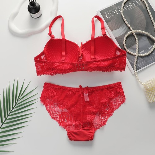 2-piece Sexy Floral Lingerie Set Push Up Bra and Panty Underwear for Women - Picture 20 of 26