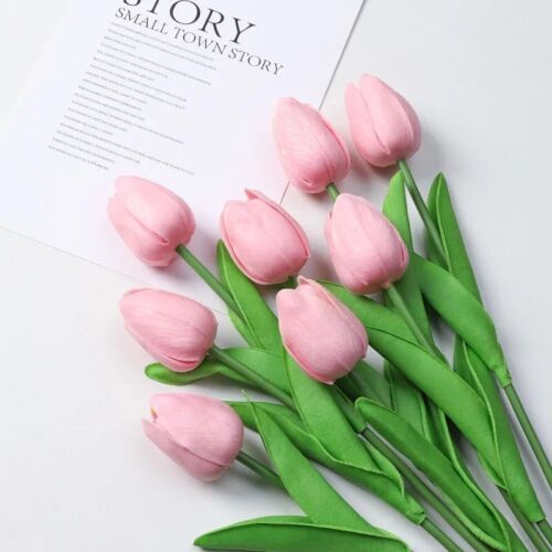 20 PACK Artificial Tulips Real Touch Bridal Home Wedding Party Festival Decor US - Picture 19 of 27