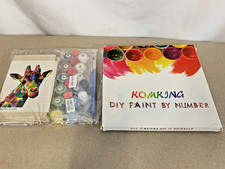 Komking DIY Paint By Number 16 X 20 Inch Canvas Kit Colorful Giraffe B077R31S71