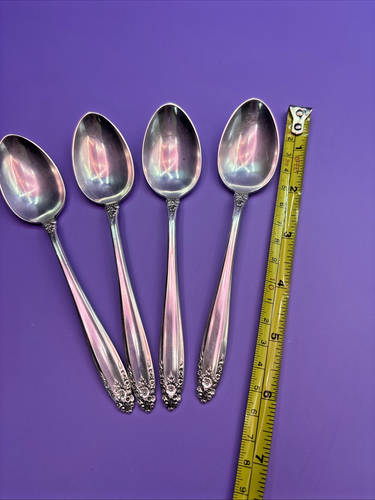Set di quattro cucchiaini in argento sterling Preludio internazionale 6" NO MONO bellissimi - Foto 4 di 4