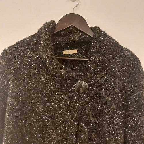 Tu Womens Jumper Cardigan Top Size 8 10 Thick Knit Black Brown Work Smart - Picture 2 of 10