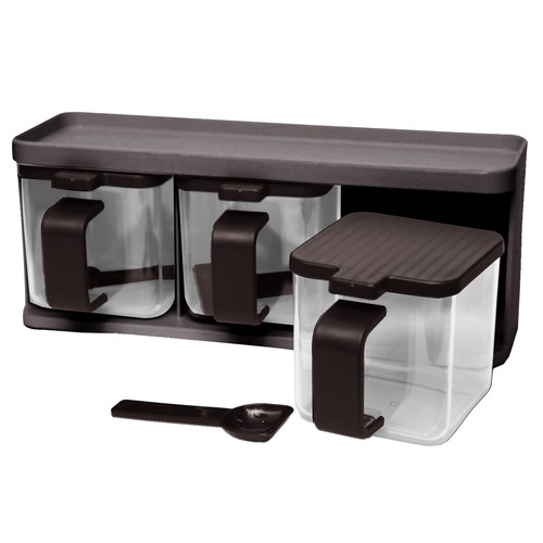 [3 Gewürzgläser Set] Gewürzbox Mehrzweck Küche Kunststoff Gewürz Organizer - Bild 3 von 34