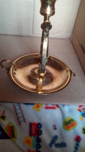Vintage Baldwin 7" Brass Nautical Swinging Candlestick Holder Forged in America - Picture 4 of 9