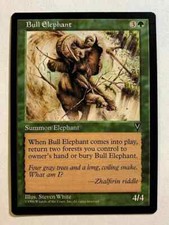 BULL ELEPHANT Visions 1997 Magic The Gathering MTG Common Green HP