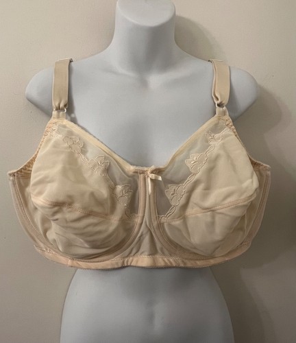 BALI light beige Flower underwire Bra 0181 NWOT 44D - Picture 1 of 5