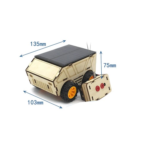 Telecomando solare wireless fai da te modello auto giocattolo educativo esperimento scientifico - Foto 3 di 6