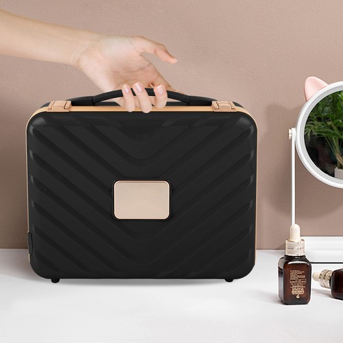 3 Colors Portable Travel Makeup Box with 4K Silver Plated Mirror and LED Lights - Picture 7 of 60